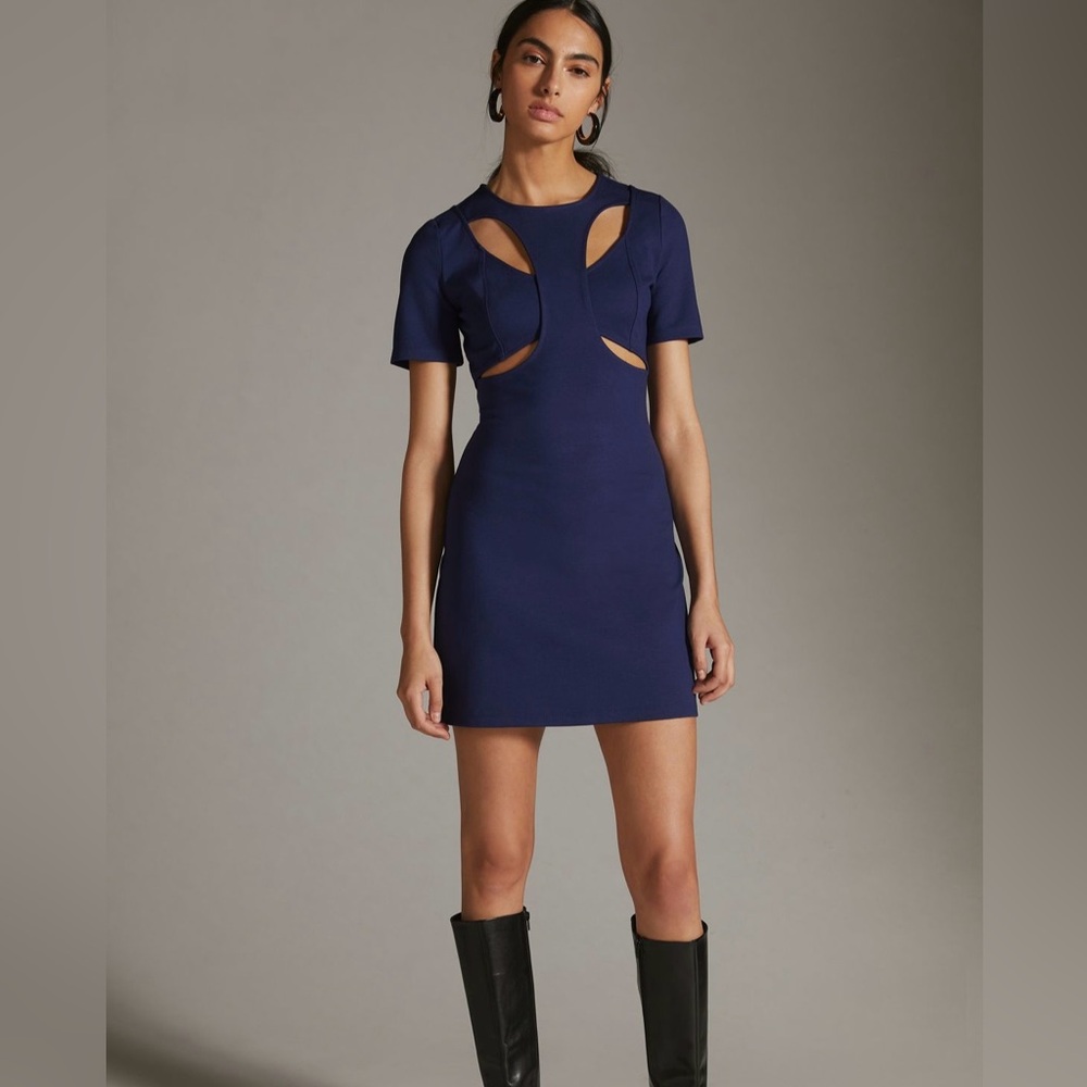 NWT Short Navy Blue Anthropologie Dress